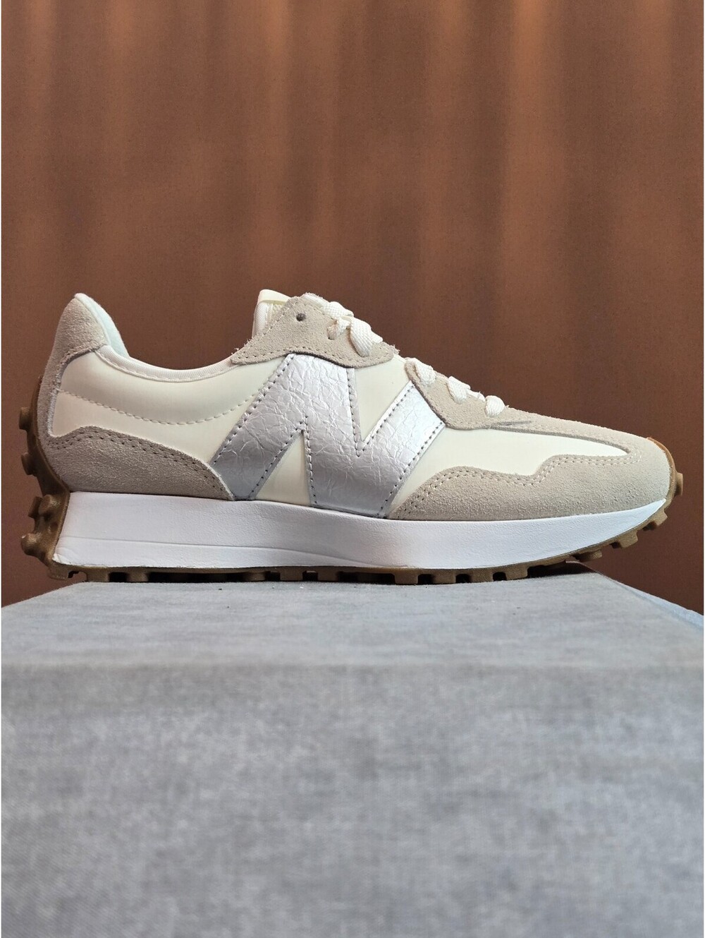 New Balance 327 Donna Angora - Beige / Grey (W327240) Women's 7 BRAND NEW IN BOX